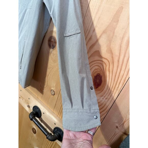 Duluth Trading Co Sol Survivor Sun Protection Shirt Jac UPF 50 Tan Women’s L - Picture 5 of 5